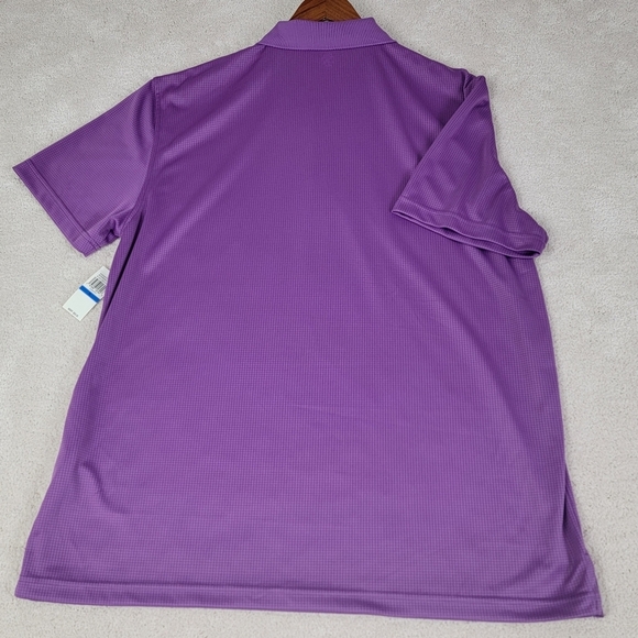 IZOD NEW Golf Pro Tech Grid Polo Shirt Mens XL Purple Short Sleeve Quick Dry - Picture 3 of 15